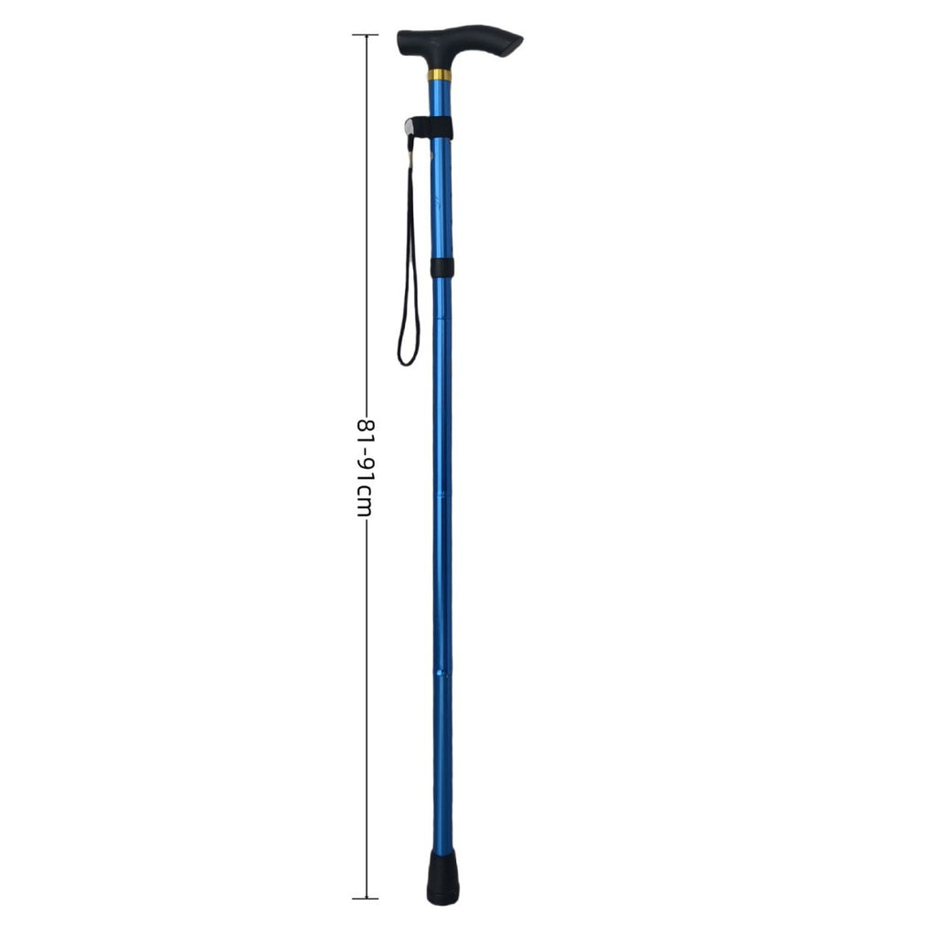 Mountaineering pole Ultra light retractable folding climbing cane crutches cane outdoor equipment aluminum alloy five sections